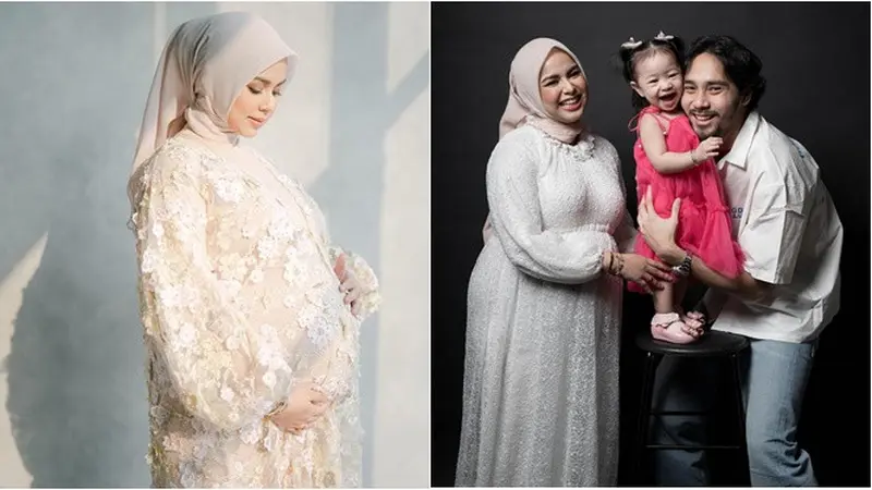 6 Potret Maternity Shoot Istri Megantara, Menawan dengan Baby Bump Besar