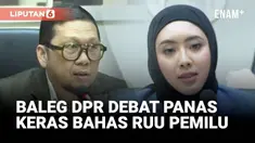 Situasi debat panas terjadi dalam Rapat Badan Legislasi (Baleg) DPR di Komplek Parlemen, Senayan, Jakarta, Kamis (18/9/2025).