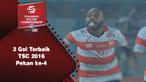 Video 3 aksi gol terbaik Torabika Soccer Championship 2016 pada pekan ke-4.