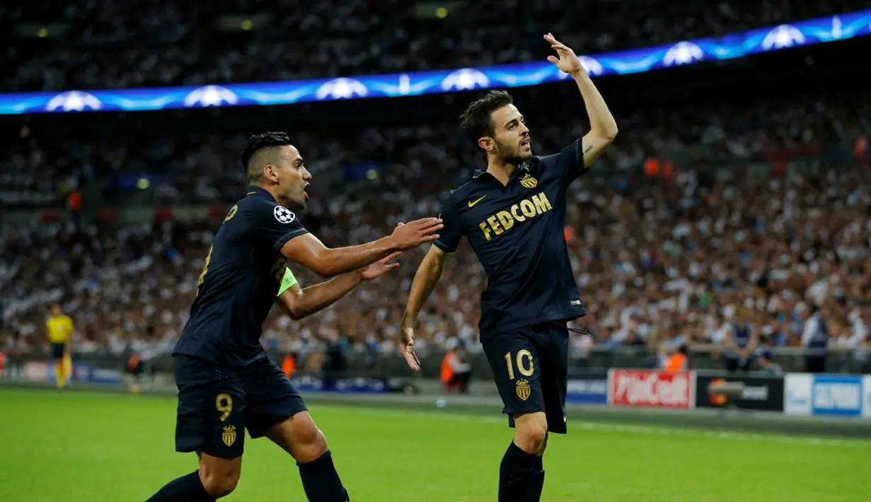 Tottenham Hotspur menelan kekalahan 1-2 dari AS Monaco pada Liga Champions Grup E di Stadion Wembley, Kamis (15/9/2016) dini hari WIB. (Reuters/Andrew Couldridge)