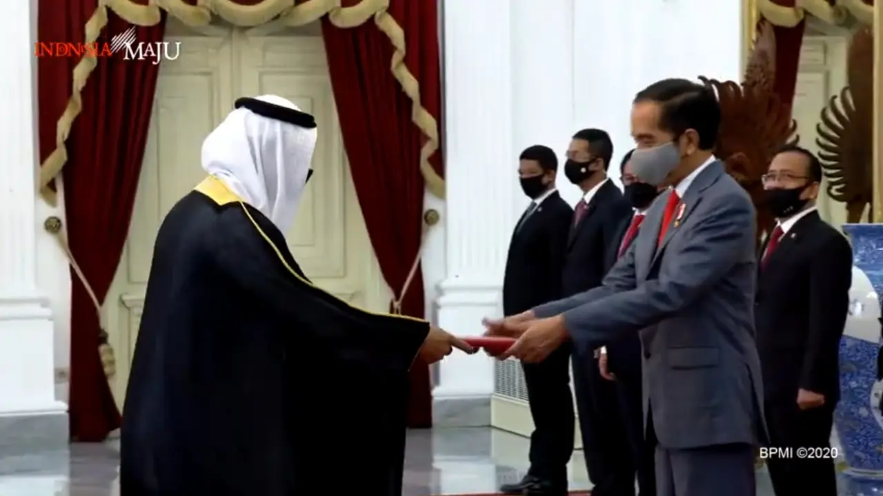 Presiden Jokowi menerima surat kepercayaan dari tujuh duta besar negara sahabat