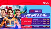 Link Live Streaming F1 MSC Cruises US Grand Prix 2025: Eksklusif di Vidio