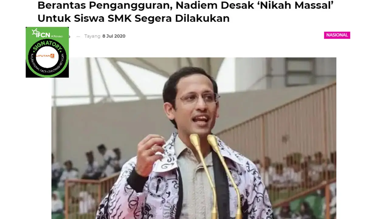 Menteri Nadiem Desak Siswa SMK Nikah Massal? Simak Faktanya