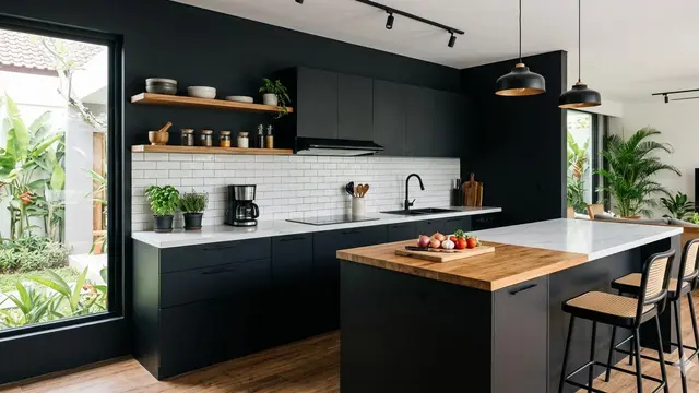 Warna Cat Dapur yang Bikin Noda Minyak Tidak Terlalu Kelihatan (Foto: Gemini AI)