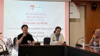 Profesor Ilmu Politik dan Hubungan Internasional di Korea University, Jae Hyeok Shin menilai bahwa ASEAN punya peran penting dalam meredam dua kekuatan besar dunia saat ini, yaitu Amerika Serikat dan China (Liputan6.com/Teddy Tri Setio Berty)