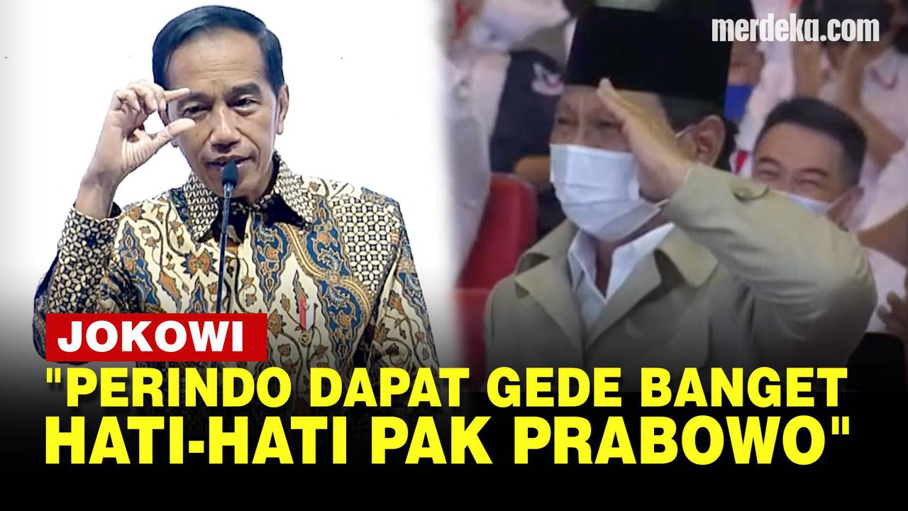 VIDEO: Jokowi Ingatkan Sekjen PDIP dan Prabowo Hati-Hati Kader Ketarik ke Perindo