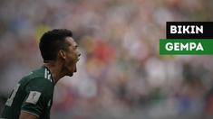 Gol yang dicetak Hirving Lozano dikabarkan membuat Meksiko mengalami gempa.