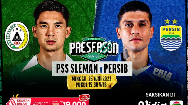 Live Streaming PSS Sleman Vs Persib Bandung di Vidio, 25 Juni 2023