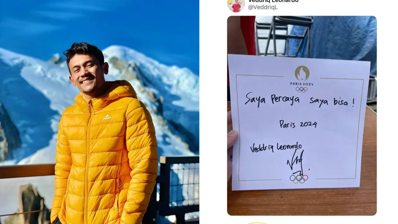 Atlet panjat tebing Veddriq Leonardo menjadi atlet Indonesia pertama yang menyumbangkan medali emas di Olimpiade Paris 2024.