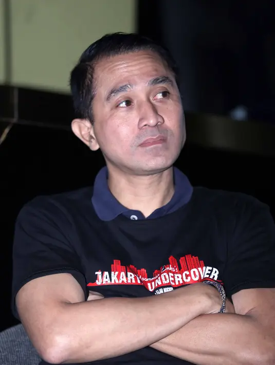 Saat peluncuran trailer film Jailangkung di XXI Plaza Senayan, Jakarta Selatan, Selasa (30/5/2017), aktor kelahiran 1971 silam itu mengungkapkan alasannya terlibat film horor dan berperan sebagai Ferdy. (Nurwahyunan/Bintang.com)