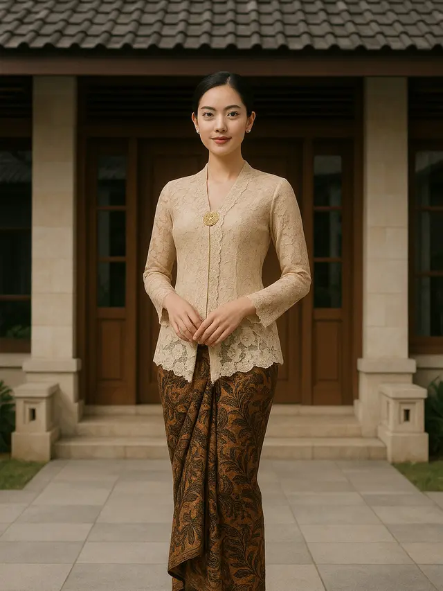 Model Padupadan Rok Lilit dengan Baju