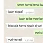 6 Chat Nembak Cewek Pakai Pelesetan Nama Iwan, Ada yang Jadian (sumber: Instagram.com/awreceh.id)