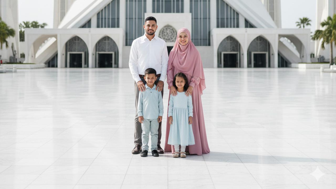 Prompt AI Potret Keluarga Muslim