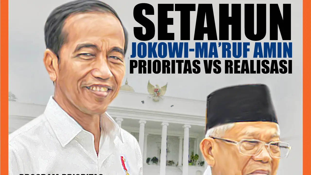 Infografis Setahun Jokowi-Ma'ruf Amin, Prioritas Vs Realisasi. (Liputan6.com/Abdillah)