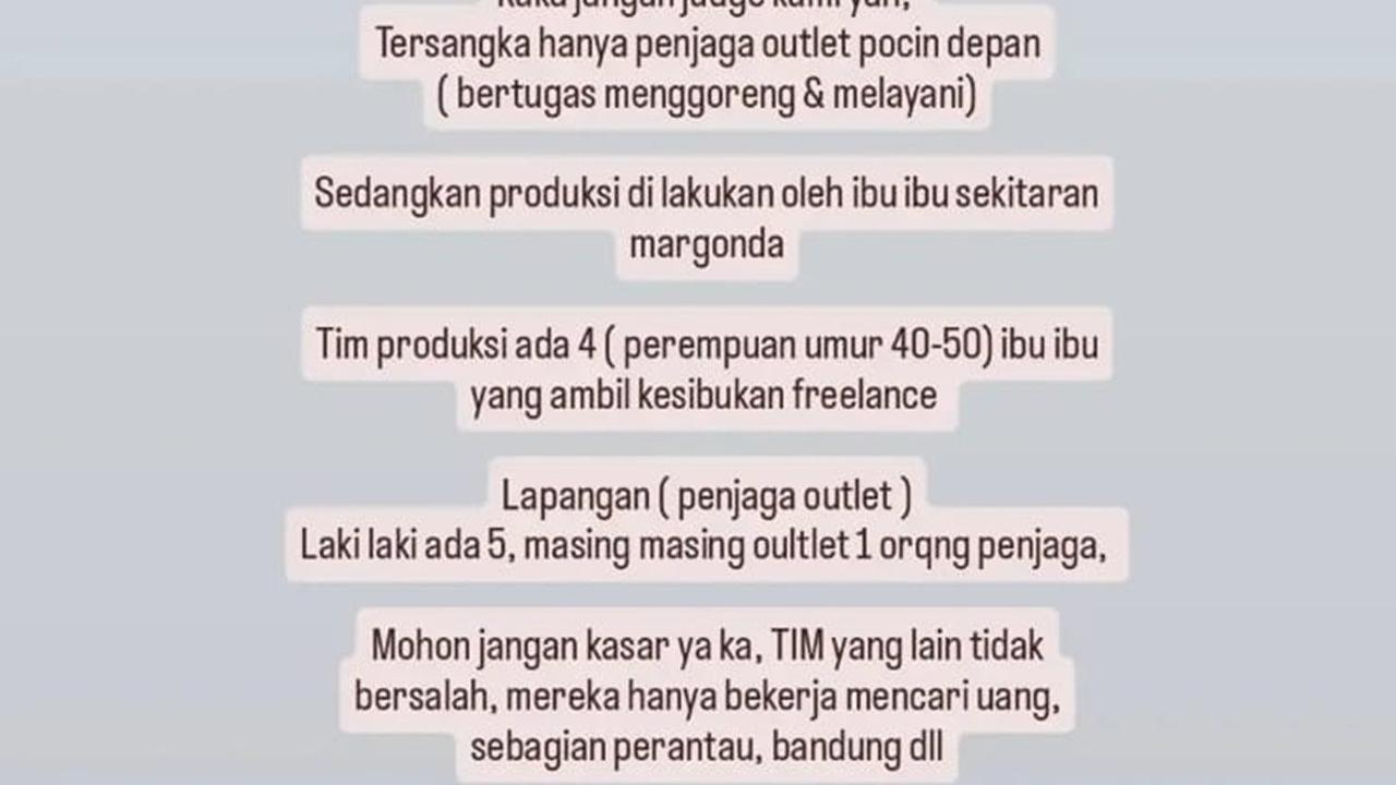 Pemilik Kedai Piscok Minta Usaha Tak Dikaitkan Kasus Mutilasi Mantan Karyawan