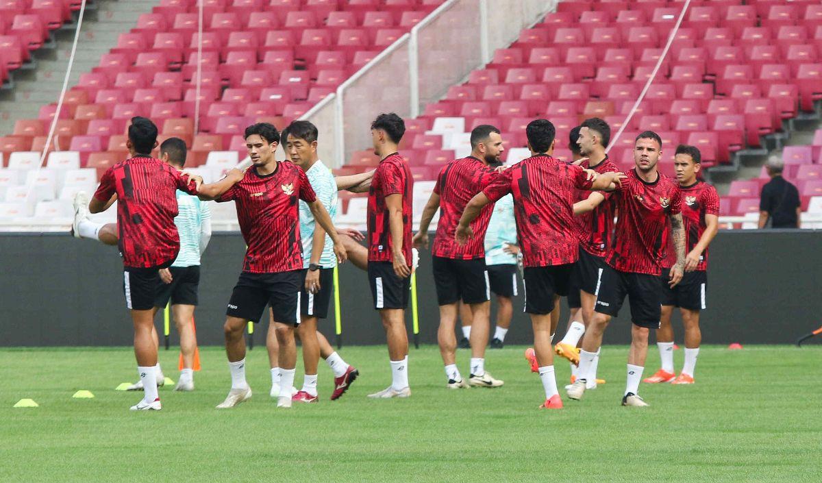 Latihan yang dipimpin langsung oleh pelatih Shin Tae-yong ini turut diikuti sejumlah pemain yang berkarir di luar negeri.