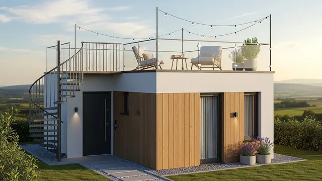 Ide Rumah Type 45 dengan Rooftop Santai Sederhana/Gemini AI