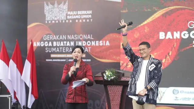 Penutupan acara Gerakan Nasional Bangga Buatan Indonesia (Gernas BBI) Sumatera Barat di Pantai Puruih, Padang. (Dok OJK)
