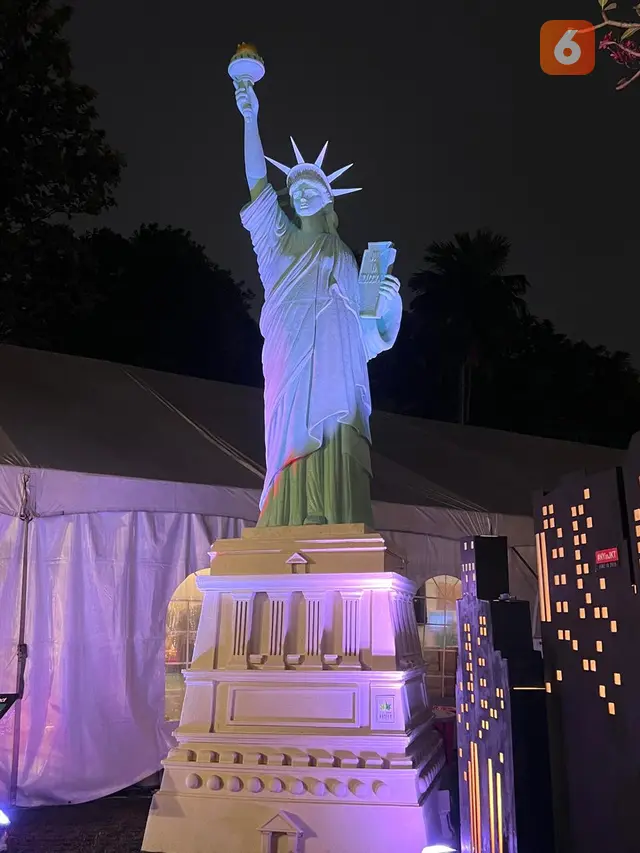Patung Liberty, simbol Kota New York dalam perayaan 4th of July, Rabu 10 Juni 2025. (Liputan6.com/Tanti Yulianingsih)