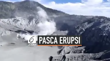 Pasca erupsi sehari, kawasan wisata gunung Tangkuban Perahu ditutup sementara.