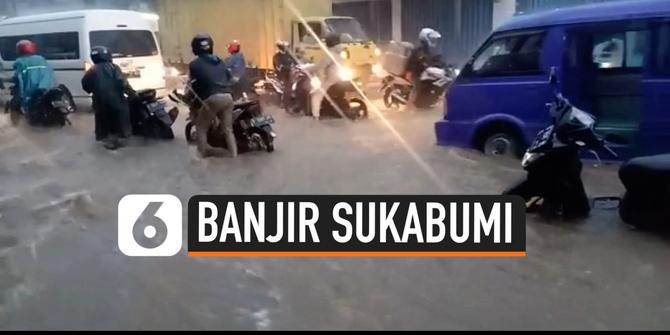 VIDEO: Banjir Menggenangi Cibadak Sukabumi