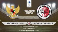 Kualifikasi Piala AFC U-19: Indonesia vs Hong Kong. (Bola.com/Dody Iryawan)