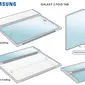 Gambar paten tablet lipat Samsung. (GSM Arena/LetsGo Digital)