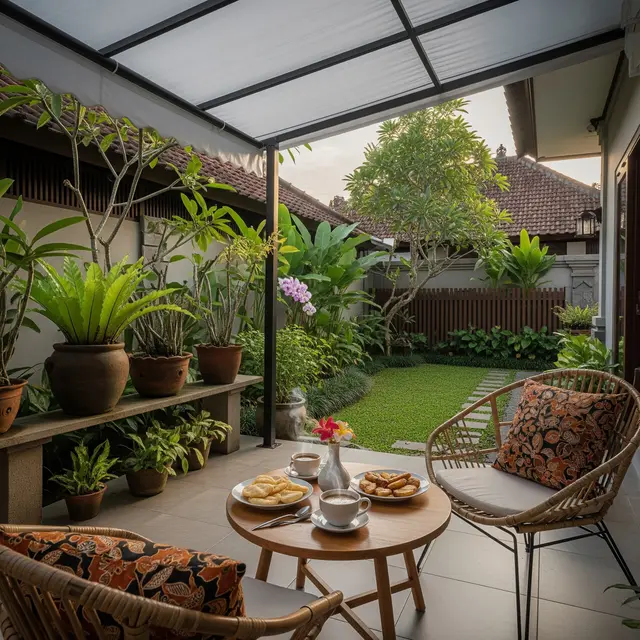 Model Teras Dekat Halaman Belakang Rumah