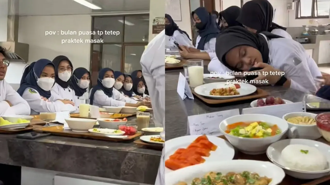 Siswa Tata Boga Masak saat Puasa