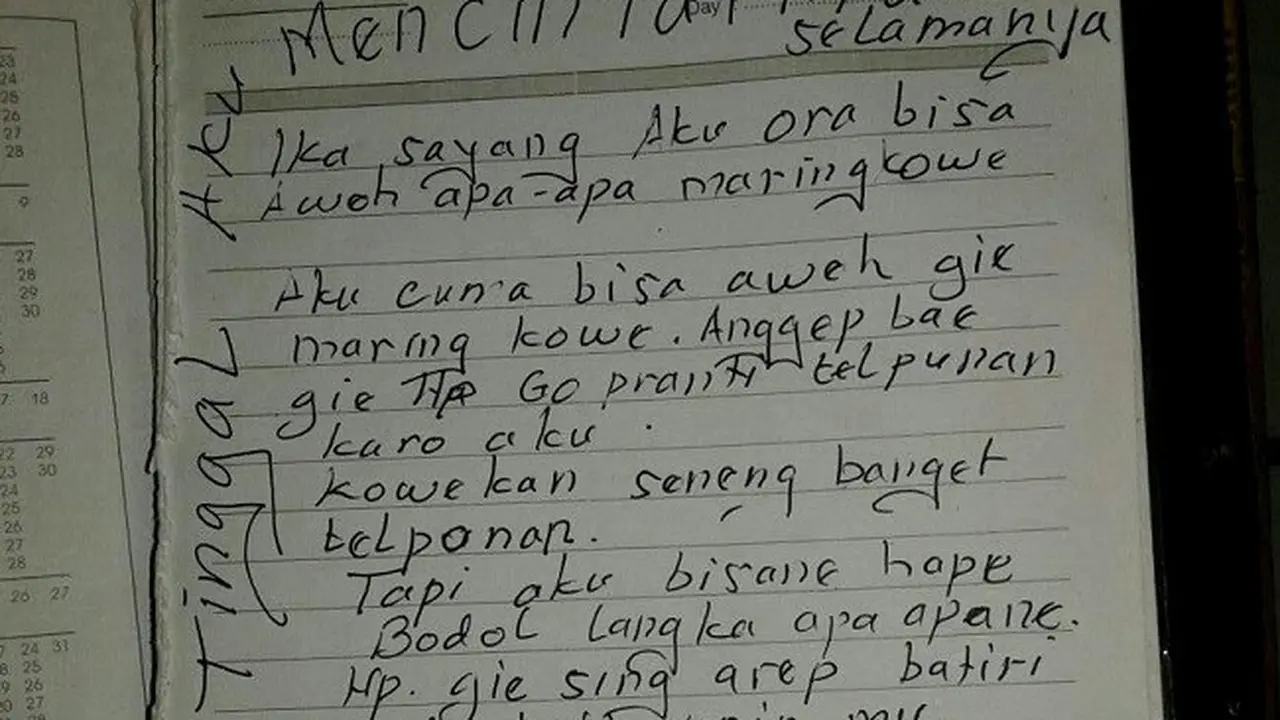 Wasiat Konyol Pria Cilacap Sebelum Bunuh Diri