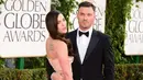 Megan Fox dan Brian Austin Green tiba di penghargaan Golden Globe di Beverly Hills. Foto diambil 13 Januari 2013. Pasangan yang beda usia 13 tahun itu memutuskan bercerai setelah lima tahun menikah. (AFP PHOTO/Frederic J. BROWN)