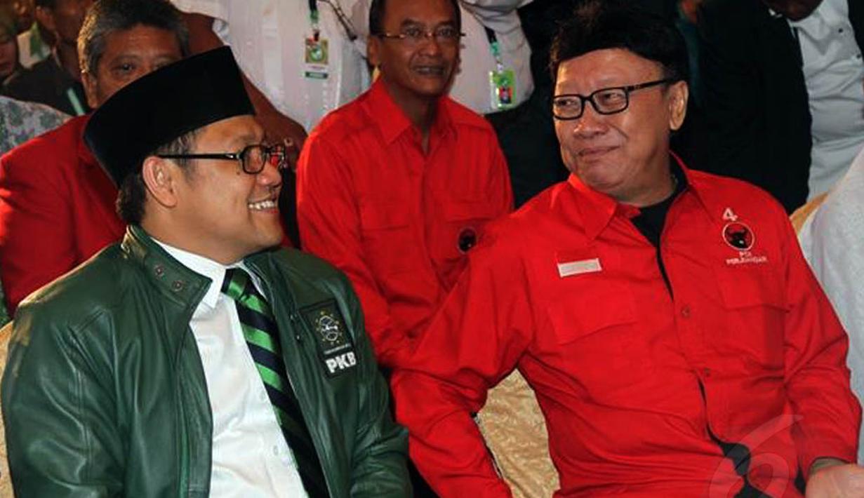 Selain para kader PKB se-Indonesia, tokoh partai koalisi pemenangan   Jokowi-JK juga tampak hadir, salah satunya Tjahjo Kumolo   (Liputan6.com/Aditia Saputra)