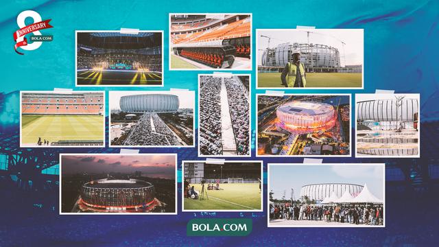 Ilustrasi - Kolase Foto Stadion JIS dari Masa ke Masa