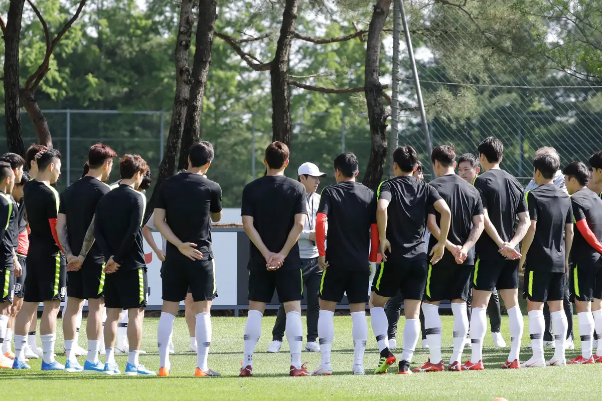 Intip Latihan Skuat Korea Selatan Jelang Piala Dunia 2018