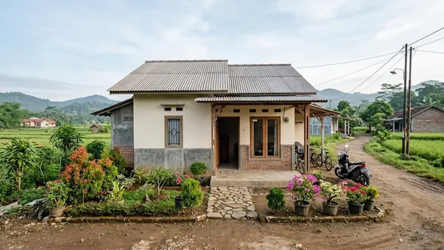 Model Rumah Desa Low Budget untuk Lahan 6×12 Meter