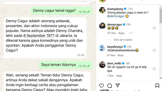 Chat Lucu Artis dengan Meta AI