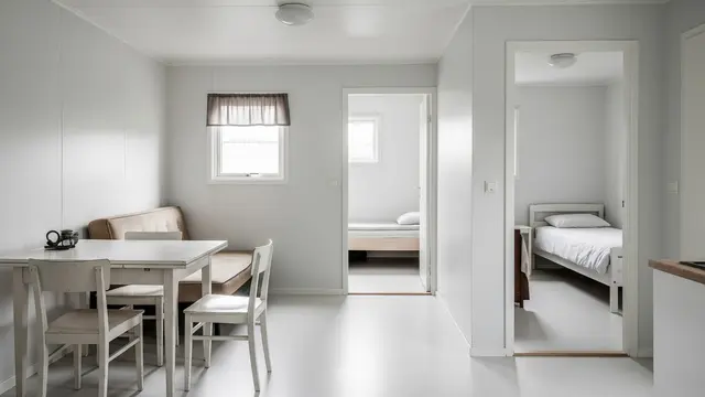 Desain Rumah 4x10 dengan Dua Kamar Tidur Berderet