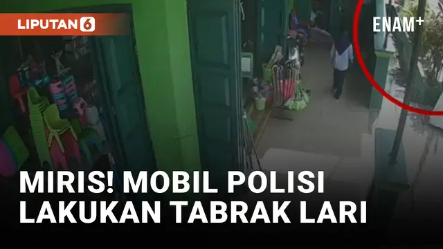 VIDEO: Viral! Mobil Polisi Tabrak Pemotor dan Melarikan Diri