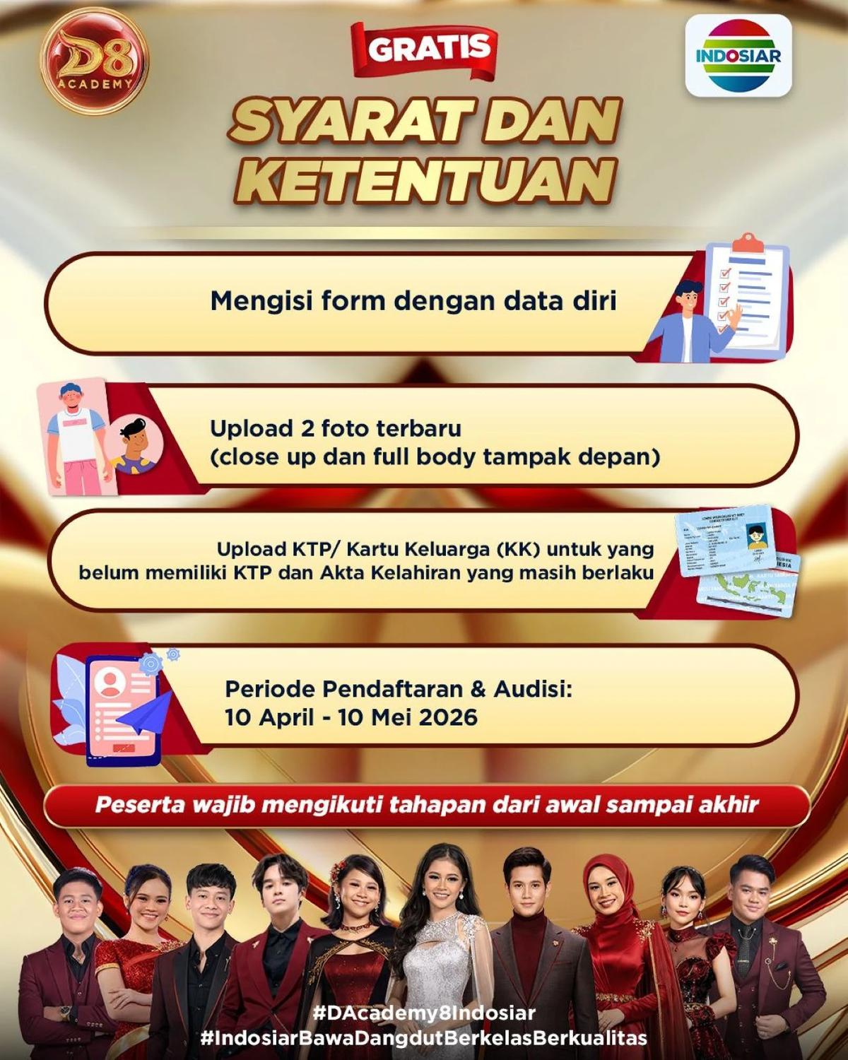 Indosiar Gelar Audisi Terbuka dan Terbesar D’Academy 8 di Berbagai Kota