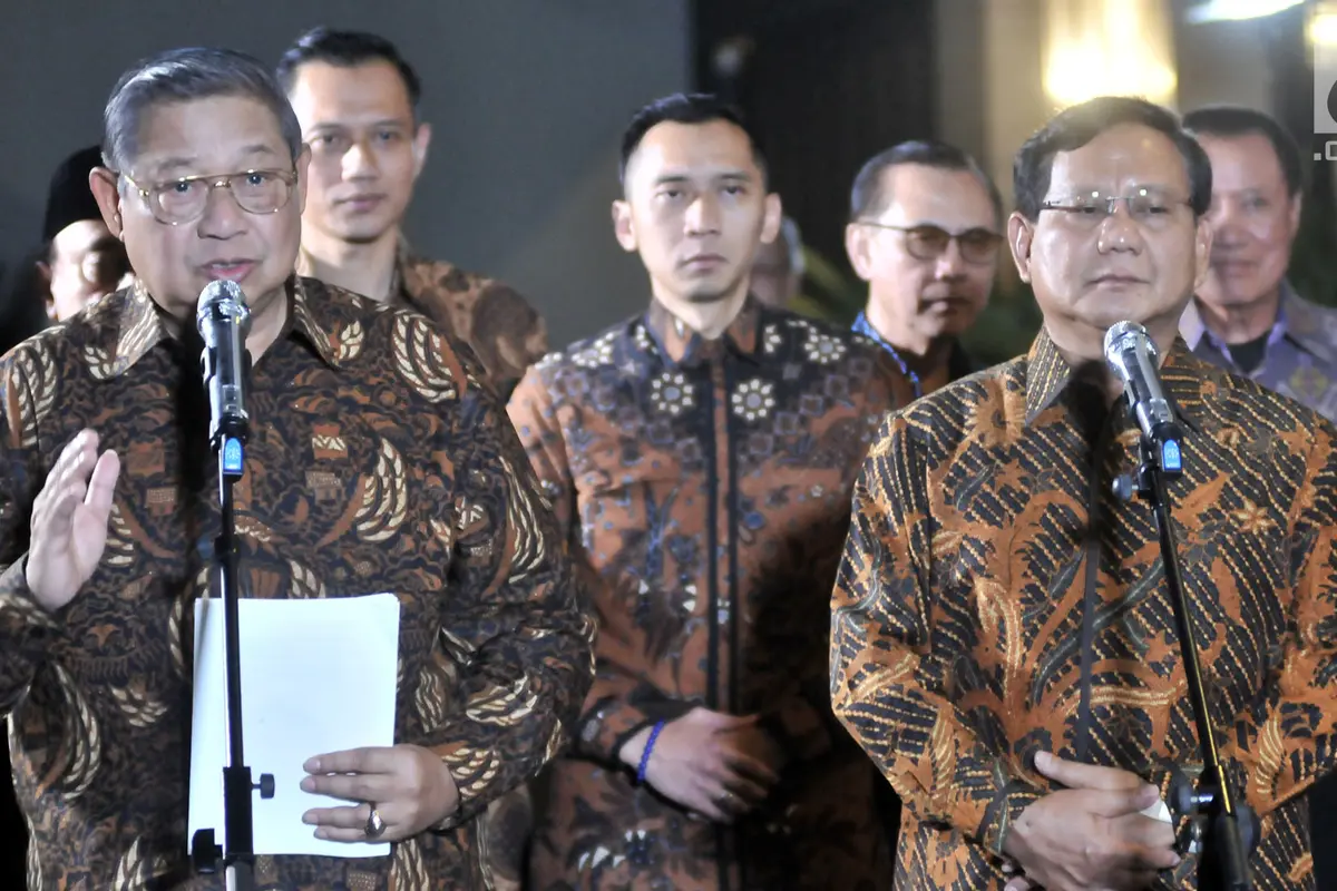 Jumpa Pers SBY dan Prabowo Subianto