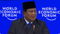 Presiden Prabowo Subianto di World Economic Forum (WEF) Davos, Swiss, Kamis (22/1/2026). (Foto: tangkapan layar/youtube Badan Komunikasi Pemerintah RI)