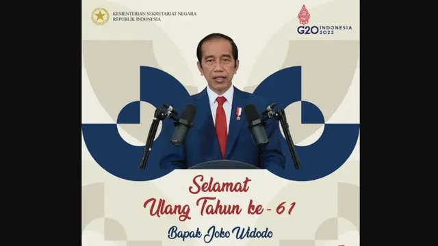 Kementerian Sekretariat Negara mengucapkan selamat ulang tahun untuk Presiden Joko Widodo atau Jokowi, Selasa (21/6/2022).