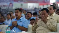 Ade Jona Prasetyo saat mendampingi Prabowo Subianto