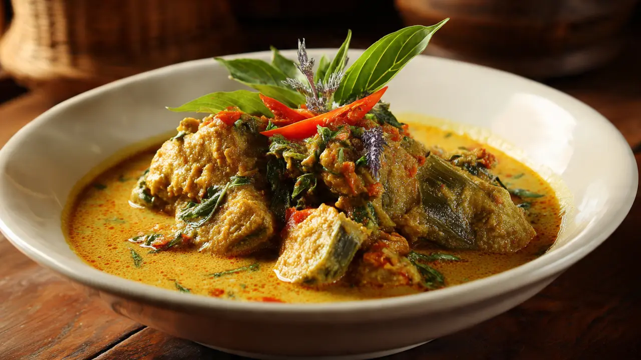 Gambar Gulai Jantung Pisang Khas Padang