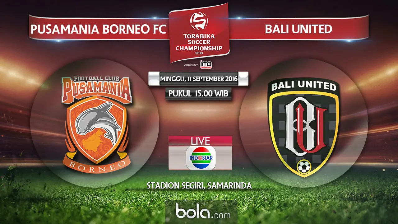 Pusamania Borneo FC Vs Bali United (Bola.com/Adreanus Titus)