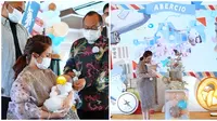 Momo Geisha dan keluarga gelar acara selapanan baby Abe di rumah. (Sumber: YouTube/Momo  YouTube Channel)