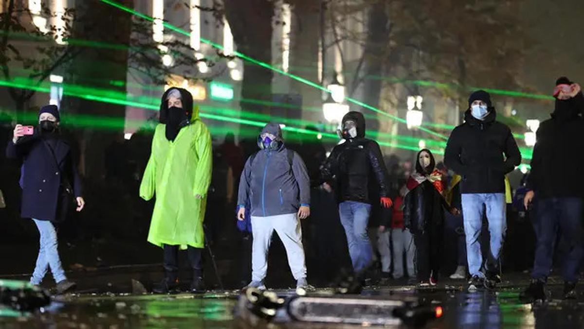 Unjuk Rasa di Georgia, 44 Orang Dilarikan ke Rumah Sakit