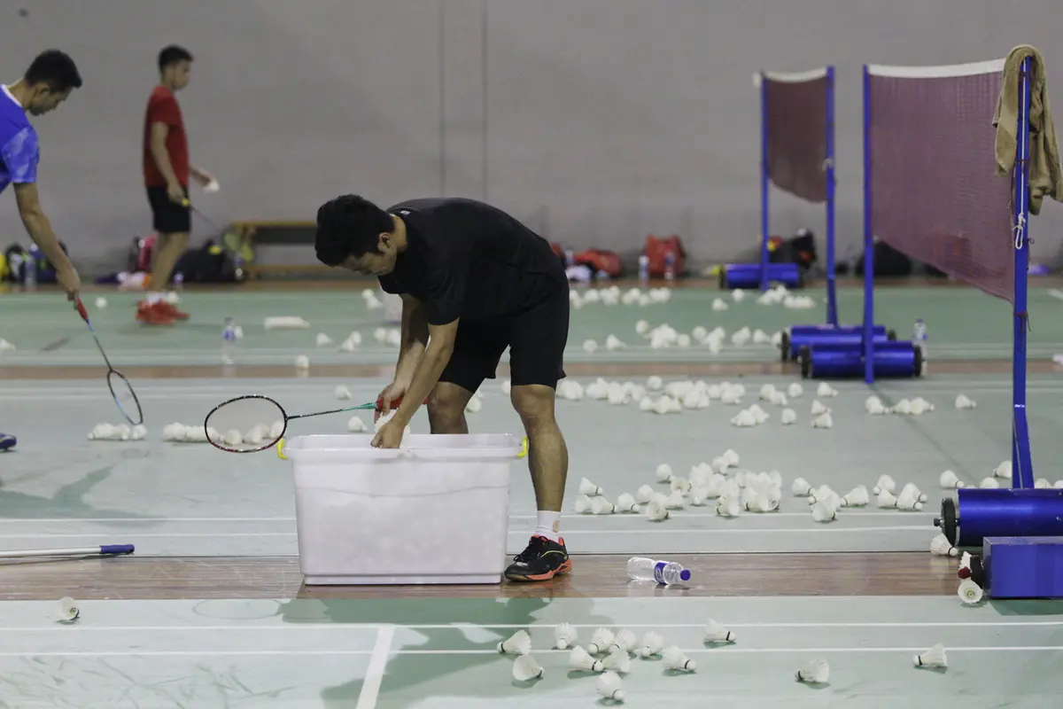 FOTO: Persiapan Anthony Ginting dan Jonatan Christie Jelang Indonesia Open