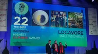 Locavore, salah satu restoran yang ada di Ubud Bali baru saja menerima penghargaan sebagai salah satu dari 50 restoran terbaik di Asia.