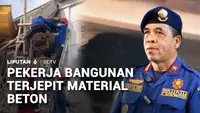 Aksi Heroik Petugas Pemadam Kebakaran Selamatkan Pekerja Bangunan Terjepit Beton Ambruk
